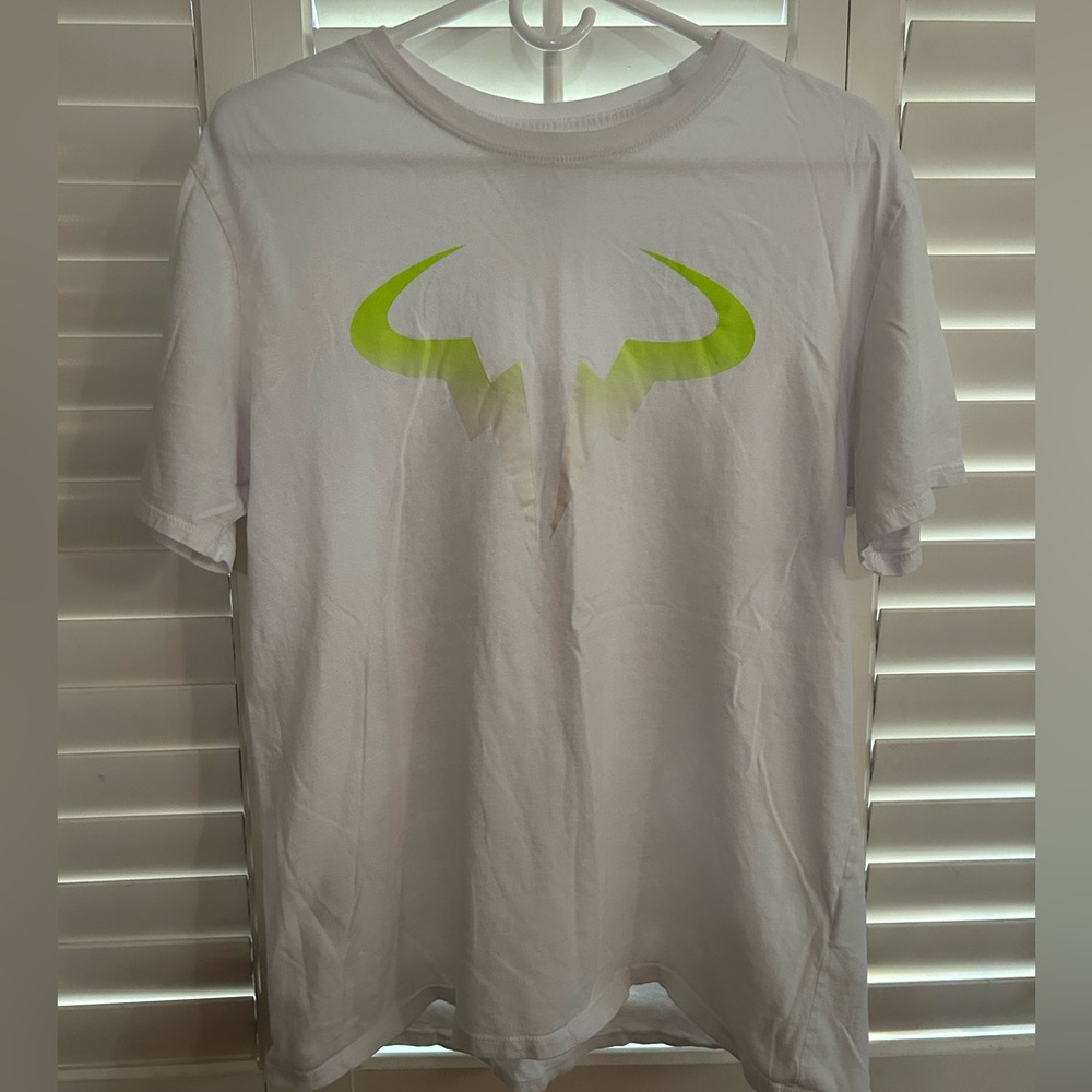 White Nike Men's Tennis Rafael Nadal T-Shirt